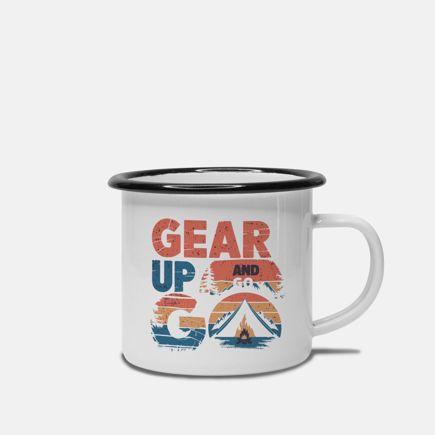 Moose Lick Gear Up and Go Camp Mug 10 oz. (Black Rim)