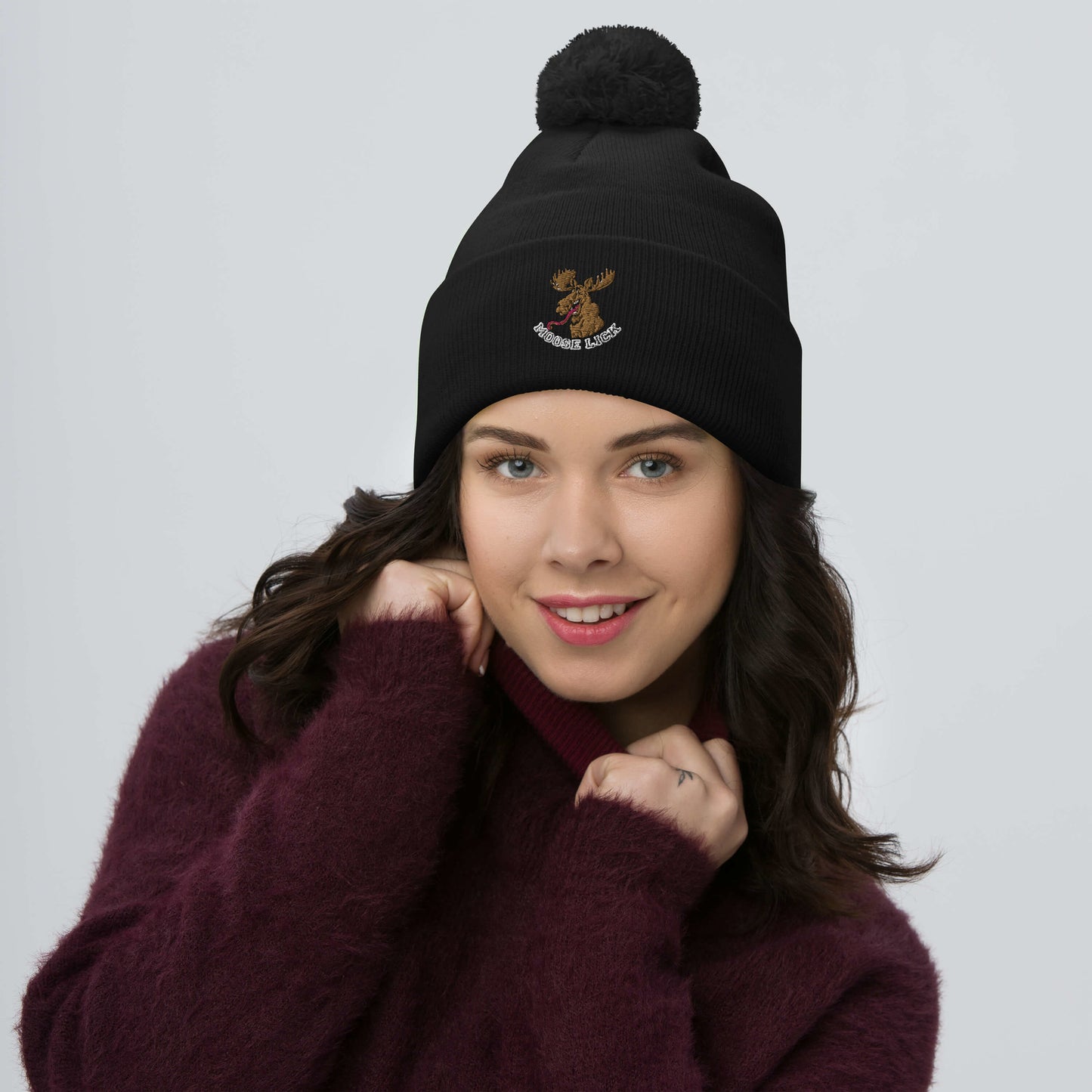 Moose Lick Pom-Pom Beanie