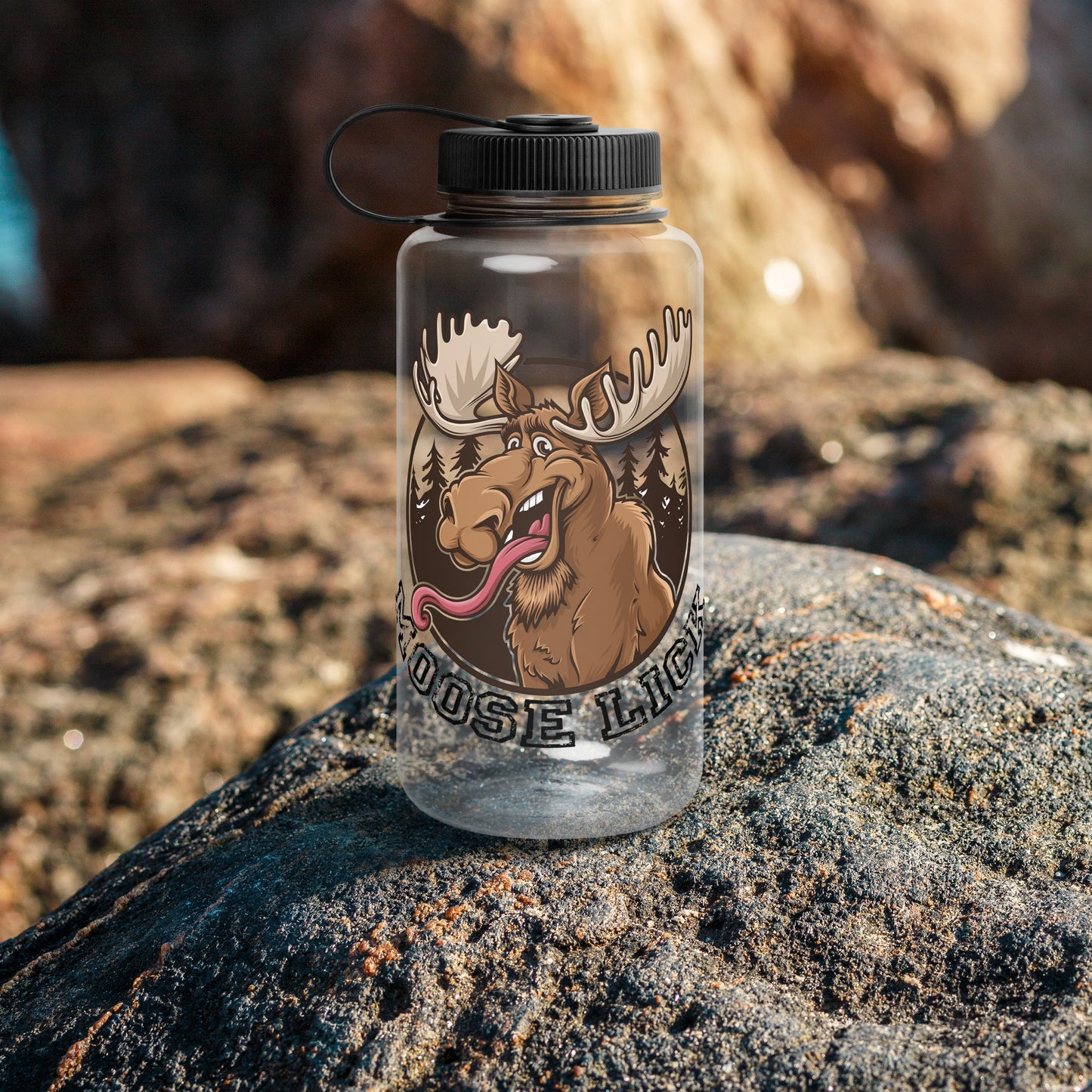 Moose Lick Wide Mouth Plastic Water Bottle